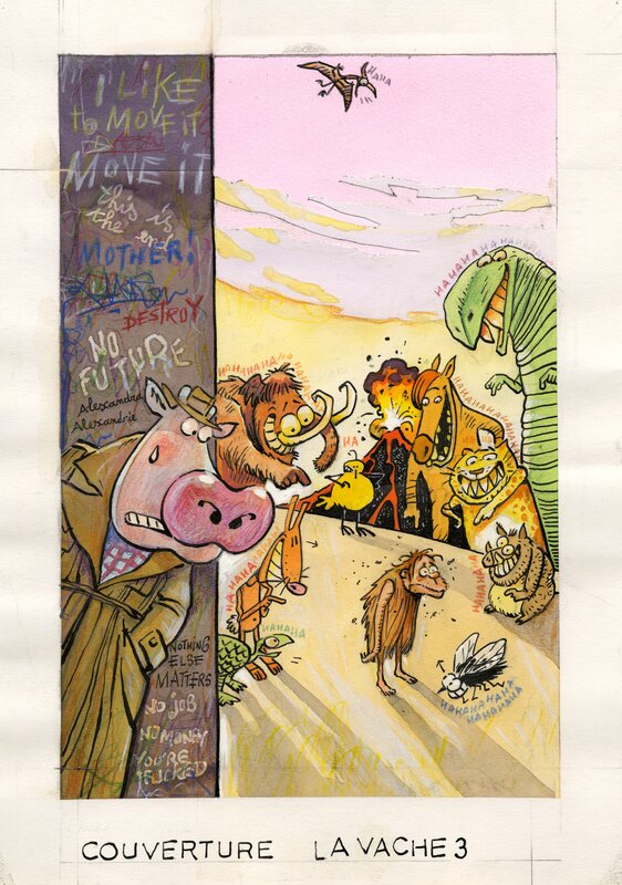 En vente - Johan De Moor, La Vache - L'Intégrale, Tome 3 - Couverture originale