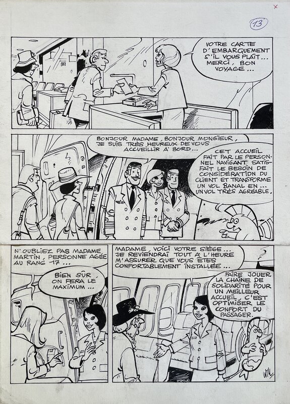 En vente - Will, 1985 - le Voyage de Mr Gulliver : Page 13 - Planche originale