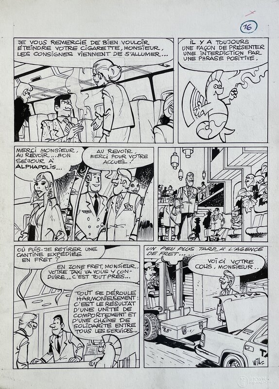 En vente - Will, 1985 - le Voyage de Mr Gulliver : Page 16 - Planche originale