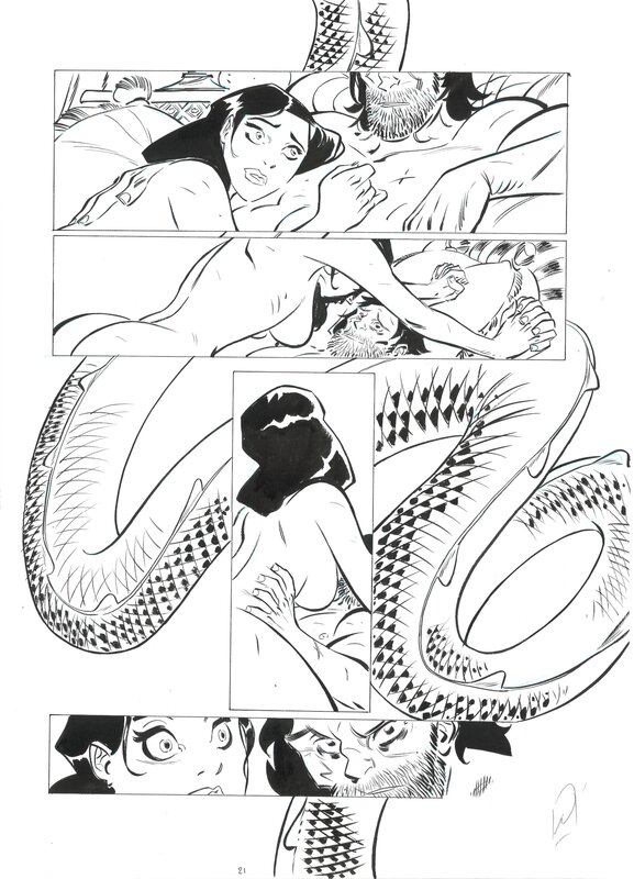 En vente - Pierre Alary - Conan p.21 - Planche originale
