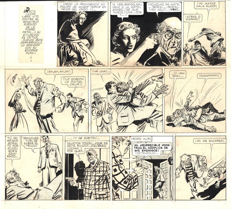 For sale - Breccia : Planche de Vito Nervio - Comic Strip For sale - Breccia : Planche de Vito Nervio - Comic Strip