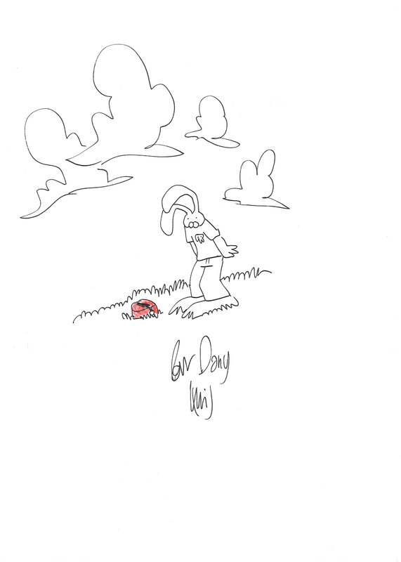 Lewis Trondheim, Lapinot: L'accélérateur atomique / Kobijn: De deeltjesversneller - Sketch Lewis Trondheim, Lapinot: L'accélérateur atomique / Kobijn: De deeltjesversneller - Sketch