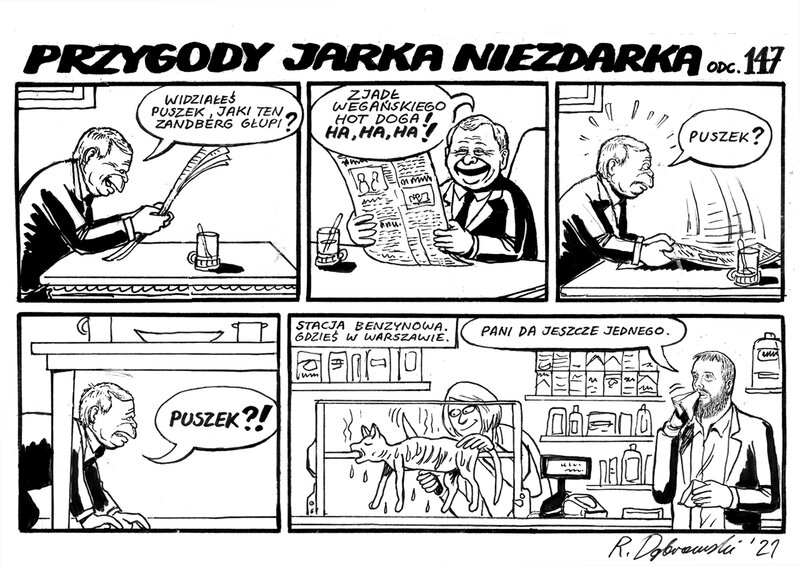 Ryszard Dąbrowski, Les aventures de Jarek le maladroit  /  Przygody Jarka Niezdarka - Planche originale