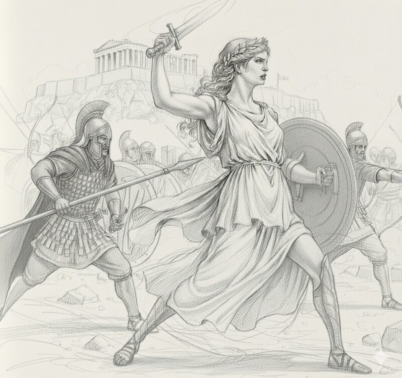 Athena par Mohamed Aouamri - Œuvre originale