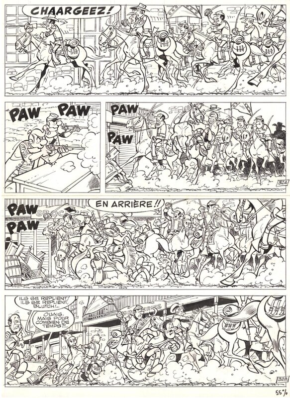 Willy Lambil, Les Tuniques Bleues - Rumberley p.32 - Planche originale