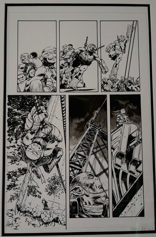 Tortue ninja par Dave Wachter - Planche originale