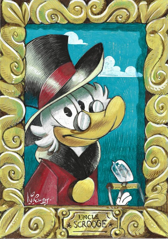 2025 - Nicolas Kéramidas - Picsou et les bitcoincoins - Original Illustration 2025 - Nicolas Kéramidas - Picsou et les bitcoincoins - Original Illustration