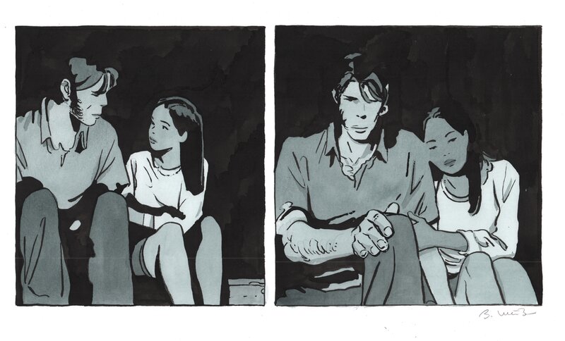 En vente - Bastien Vivès, Bastien VIVES - Corto Maltese  Le jour d'avant -21 - Illustration originale