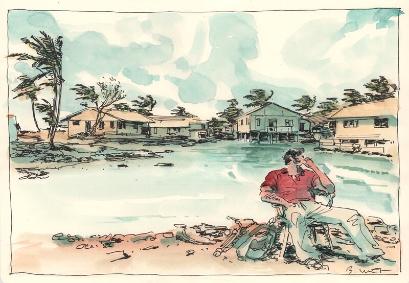 En vente - Bastien Vivès, Bastien VIVES - Corto Maltese  Le jour d'avant - 32 - Planche originale