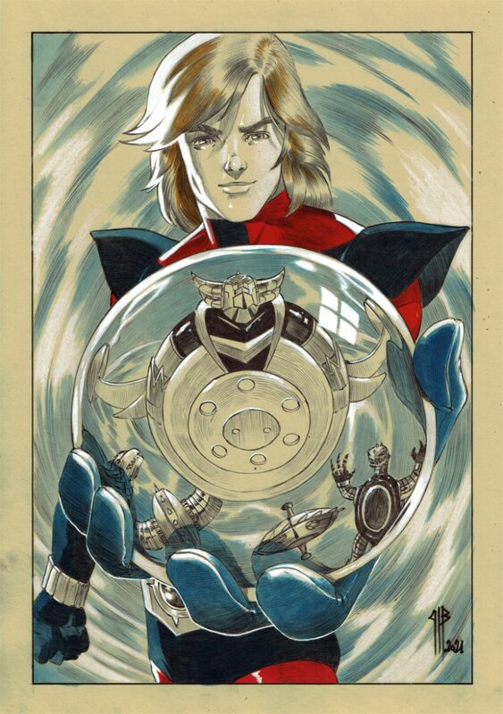 For sale - Goldorak by Philippe Bringel - Original Illustration