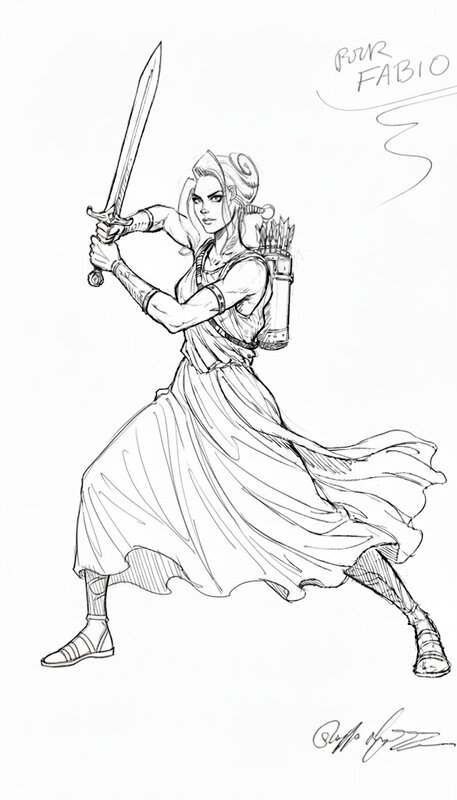 Artemis by Giuseppe Manunta - Sketch