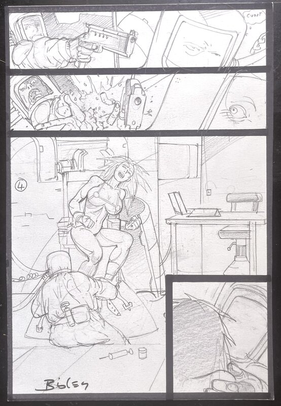 En vente - Simon BISLEY planche intérieure Signée - Planche originale