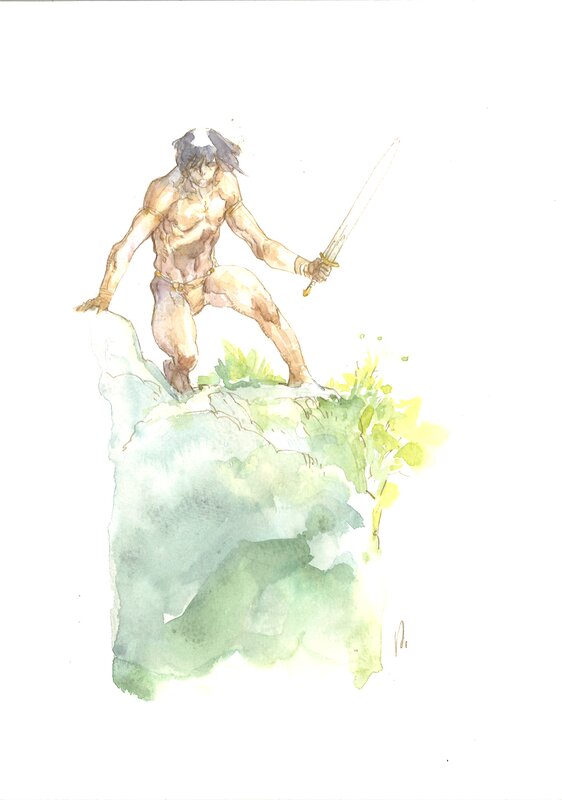 For sale - Virginie Augustin - illustration Conan - Original Illustration