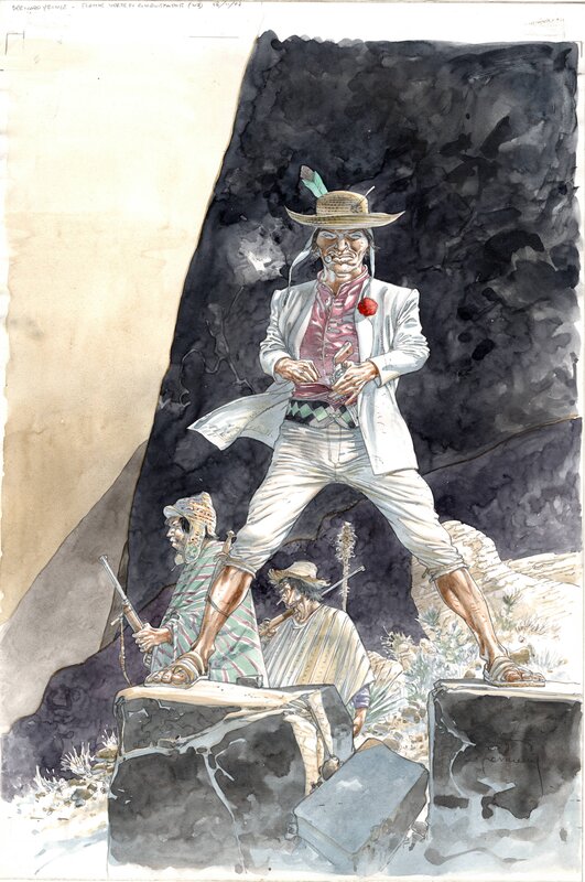 For sale - Hermann, Bernard Prince #8 [La flamme verte du conquistador] réédition - Original Cover
