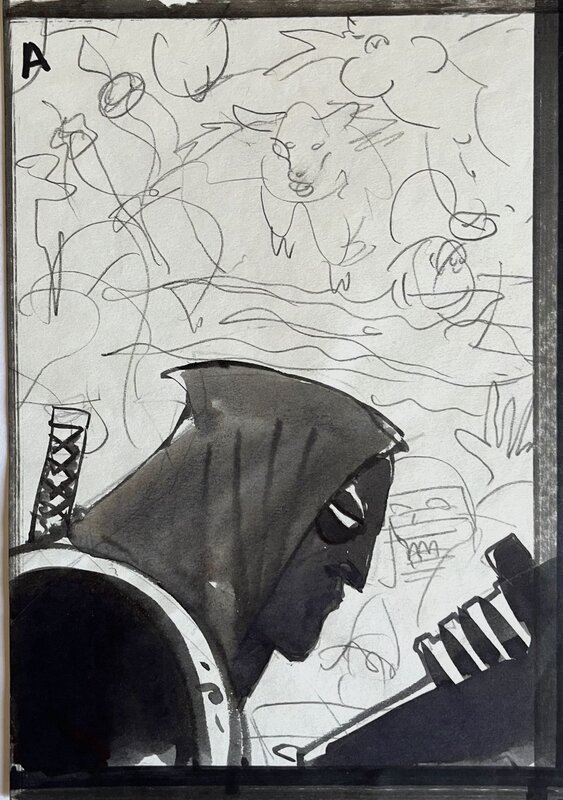En vente - Simon Bisley - Tower Chronicles - Croquis préparatoire de couverture - Cover Prelim - Œuvre originale