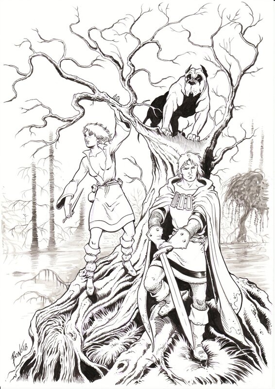 De Rode Ridder by Fabio Bono - Original Illustration