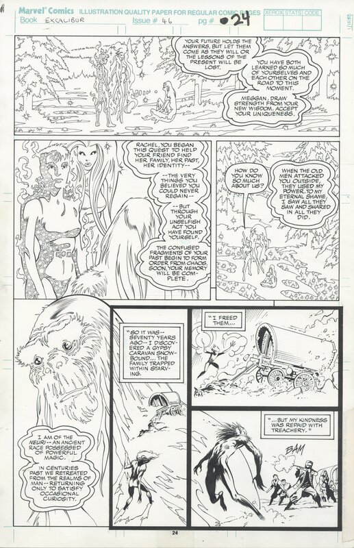 Alan Davis, Mark Farmer, Excalibur, issue #46, page 24 (Marvel) - Planche originale