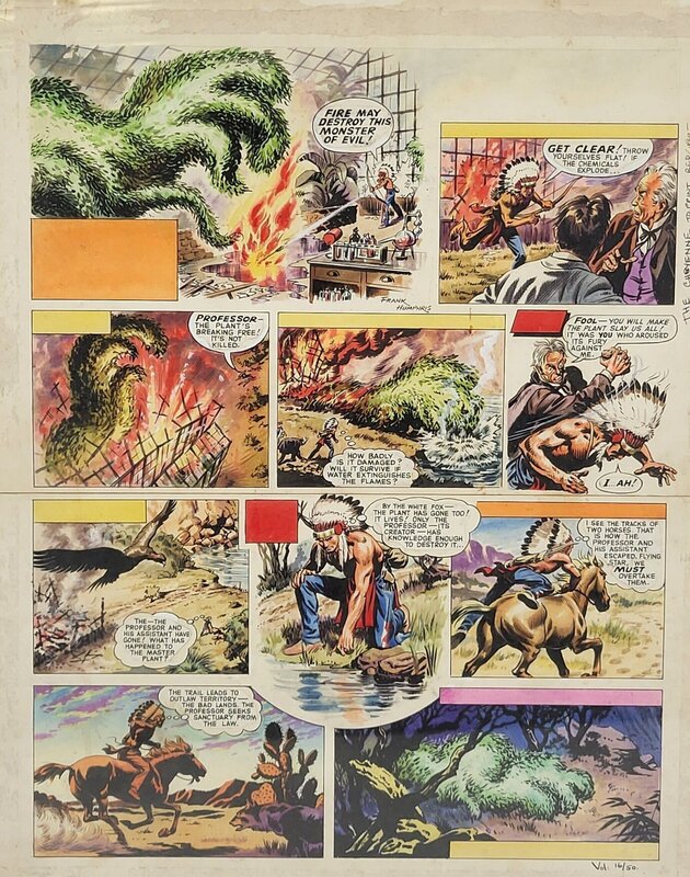 Frank Humphris, Blackbow the cheyenne dans eagle comics Vol 16 No 50 du 11 December 1965 - Comic Strip