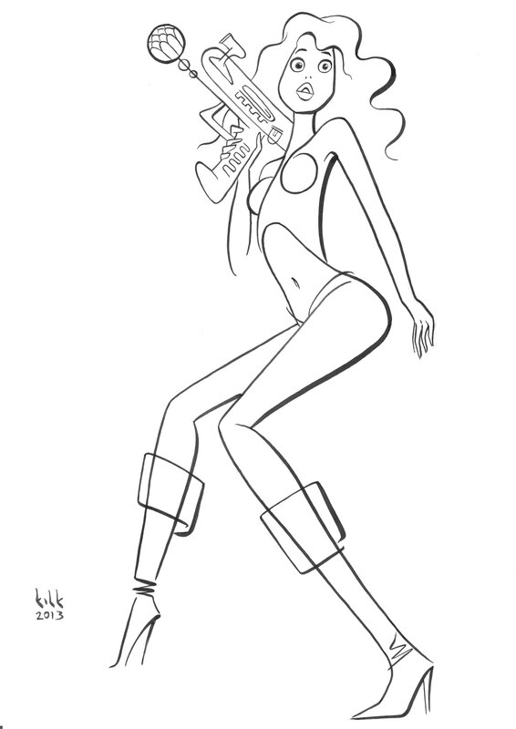 Barbarella by Hanco Kolk - Original Illustration