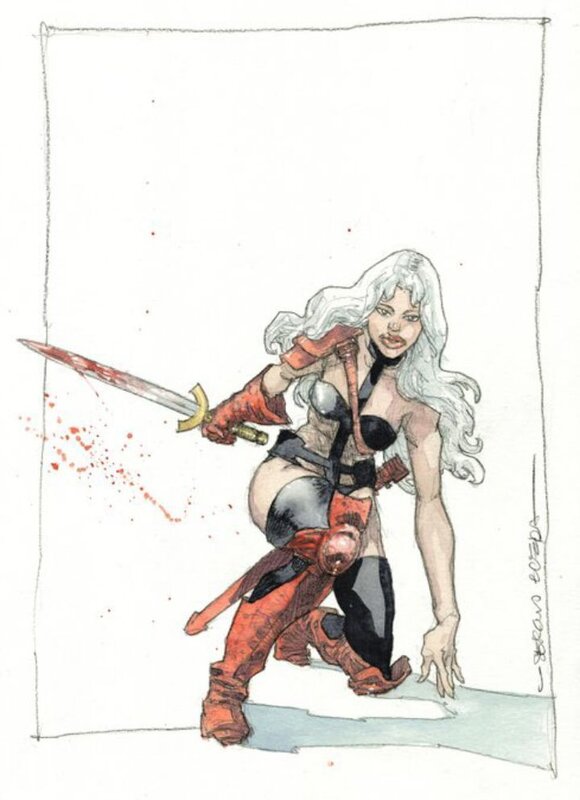 Tarna with a sword by Sergio Bleda - Comic Strip