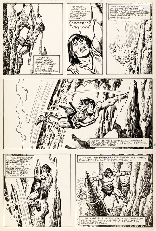 John Buscema, Ernie Chan, Conan the Barbarian - T157 p9 - Planche originale