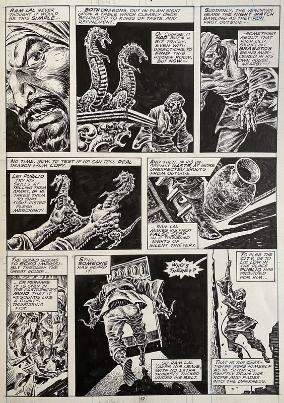 John Buscema, Ernie Chan, Savage Sword of Conan - A night in Messantia - T197 p17 - Planche originale
