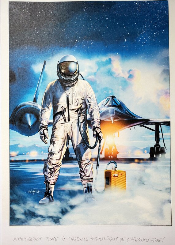 Gil Formosa, LES HISTOIRE AUTHENTIQUES DE L'AERONAUTIQUE T4 EMERGENCY couleur directe - Couverture originale Gil Formosa, LES HISTOIRE AUTHENTIQUES DE L'AERONAUTIQUE T4 EMERGENCY couleur directe - Couverture originale