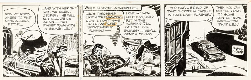 Frank Robbins, Johnny Hazard 22 Dec 1969 - Planche originale