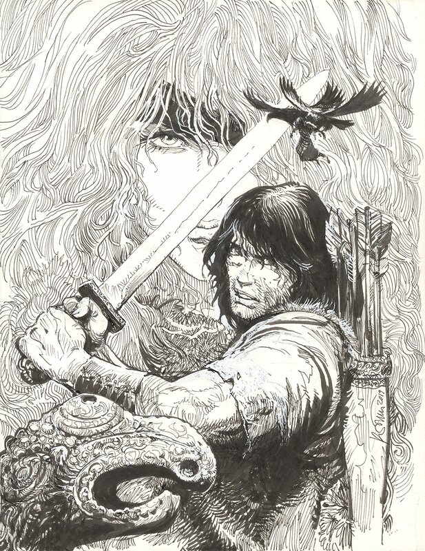 Thorgal by Grzegorz Rosinski - Original Illustration