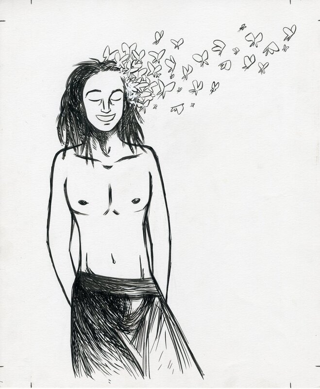 Cheveux de papillon by Alfred - Original Illustration