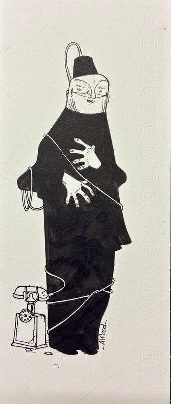 Ex libris par Alfred - Illustration originale