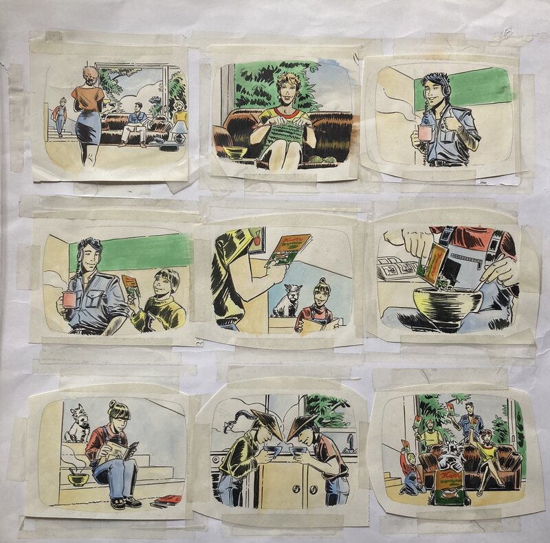 En vente - Pubicité Knorr par Jean-Claude Mézières - Planche originale