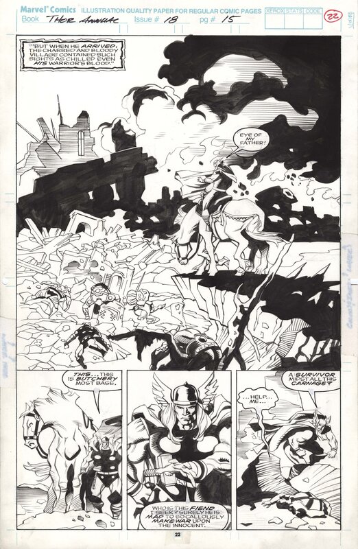 Tom Grindberg, John Nyberg, Mighty Thor annual #18, page 15 - Original Illustration