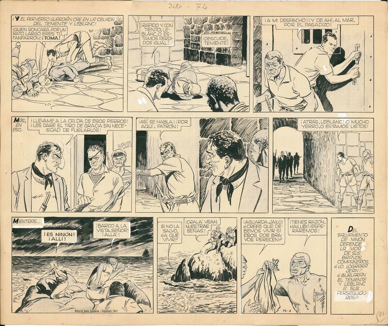 Alberto Breccia, Jean de la Martinica - Planche originale