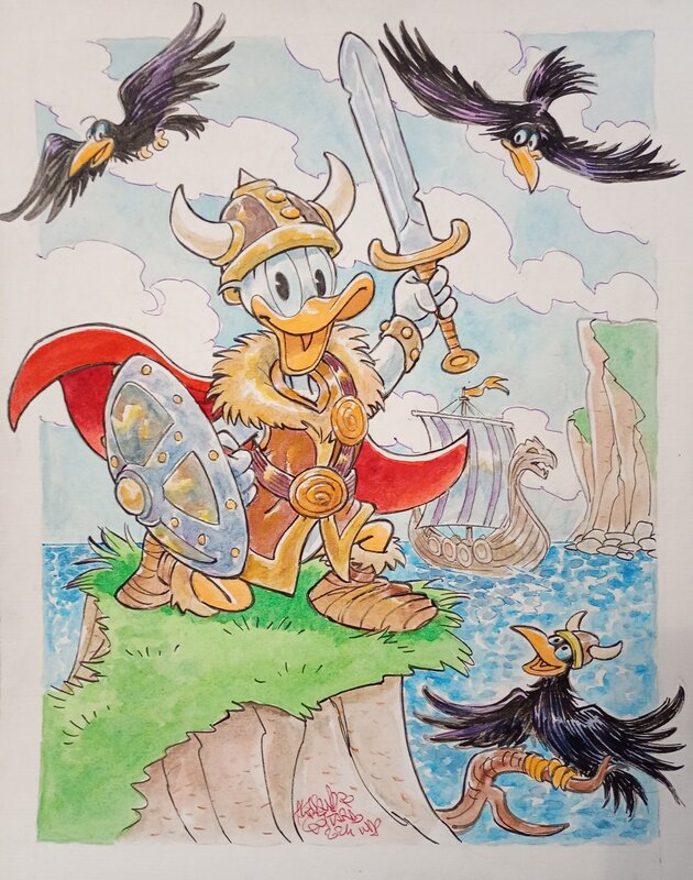 Donald viking by Alessandro Gottardo - Original Illustration Donald viking by Alessandro Gottardo - Original Illustration