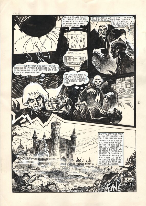En vente - Horacio Lalia, Incontri ravvicinati del tipo vampiro - Planche originale