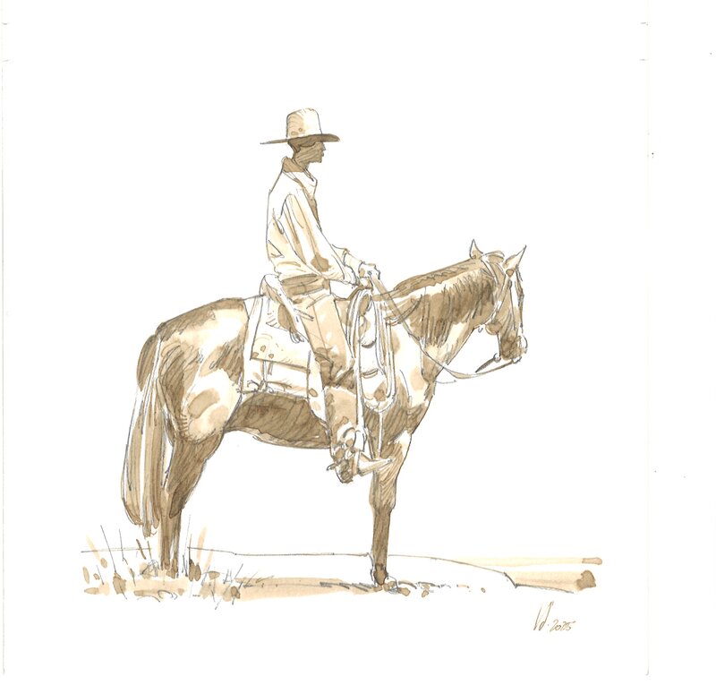 For sale - Virginie Augustin - Women of the West Ex-libris - Original Illustration
