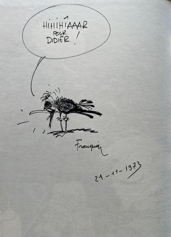 For sale - Gaston by André Franquin - Original Illustration