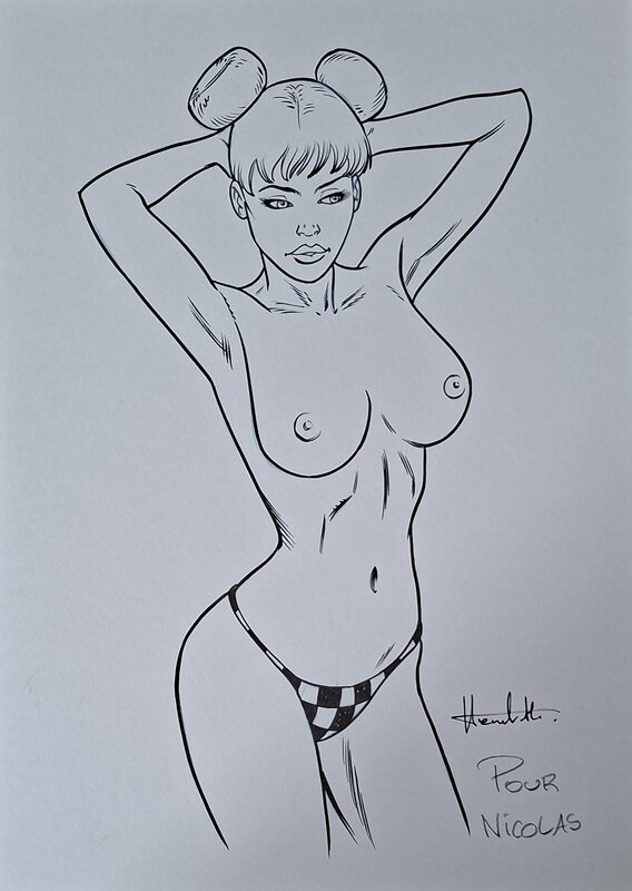 Holly - Golden Cup par Alain Henriet - Illustration originale Holly - Golden Cup par Alain Henriet - Illustration originale