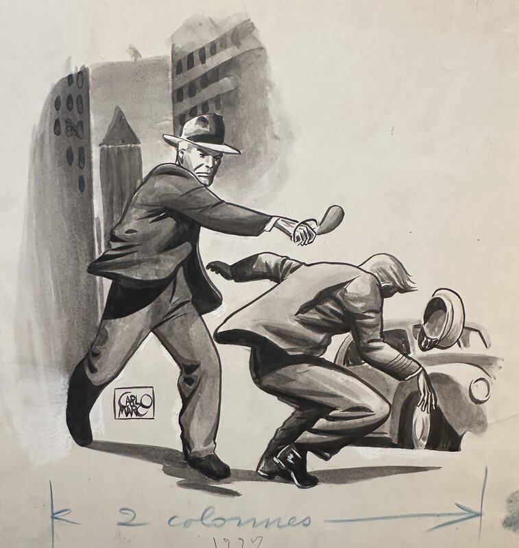 Carlo Marcello, Illustration circa 1948 - Illustration originale