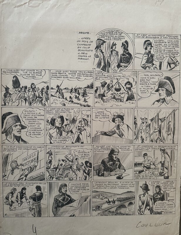 Napoleon par Raymond Poïvet - Planche originale