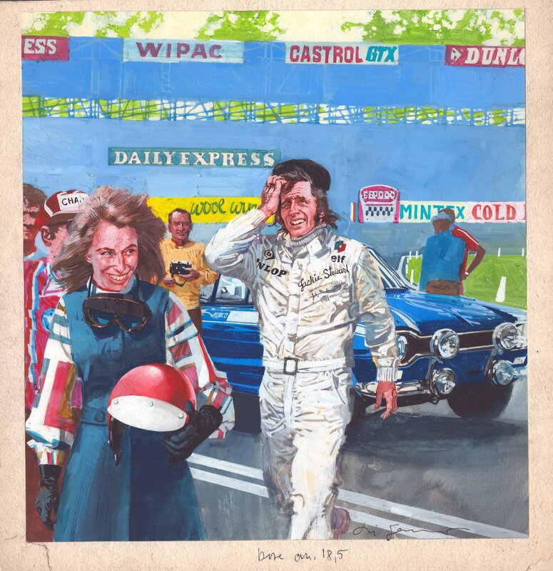 En vente - Aldo Di Gennaro, Anna prendi il volante! [Anna, prends le volant !] - Illustration originale