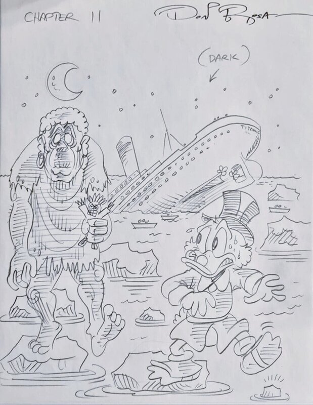 Don Rosa, Couverture (préliminaire) - Chapitre 11 La Jeunesse de Picsou - Original Cover