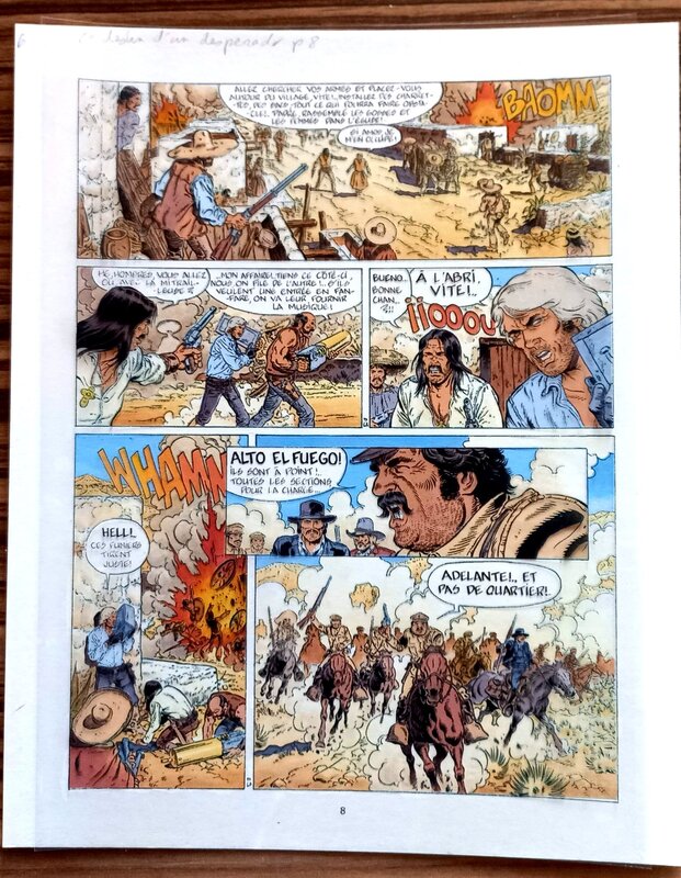 Yves Swolfs, Mise en couleur originale - Durango n°6 Le Destin d'un desperado - planche 8 - Œuvre originale