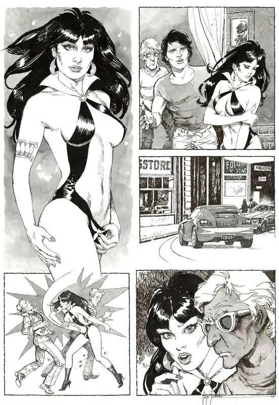 Vampirella par Pepe González - Planche originale