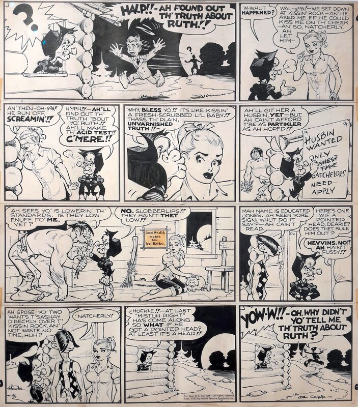 En vente - Li'l Abner par Al Capp - Planche originale