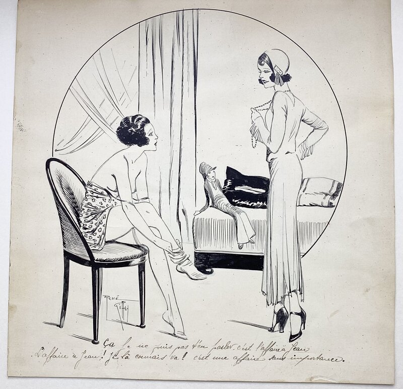 En vente - Erotisme par René Giffey - Planche originale
