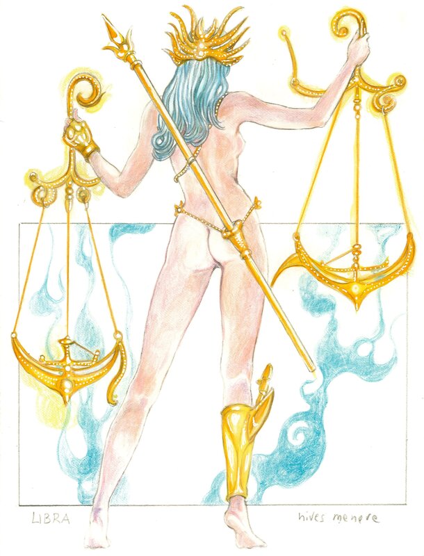 Libra - Balance by Nives Manara - Original Illustration