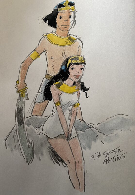 Lucien De Gieter, illustration originale, Théti Chéri & Papyrus, 