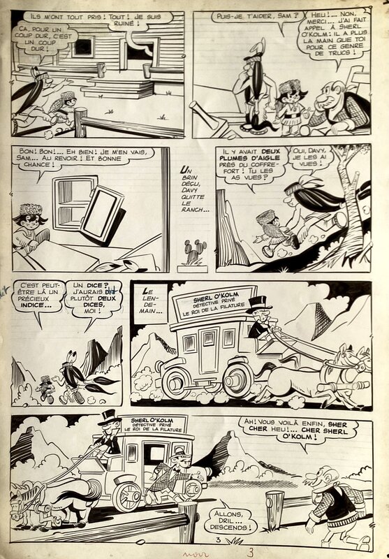 Antonio Terenghi, Davy Crockett junior - Planche originale